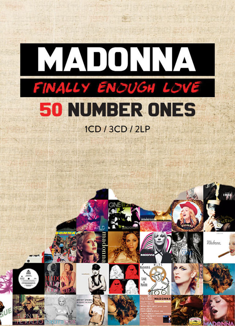 Madonna 'Finally Enough Love: 50 number ones' - available on 1CD, 3CD and 2LP