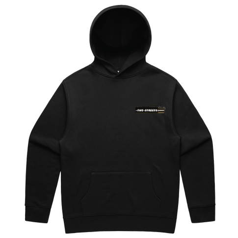 Lighter Pocket Print Black Hoodie